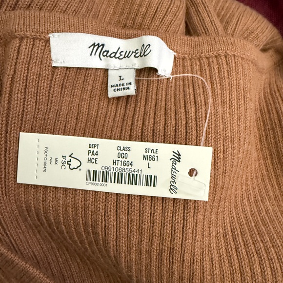 Madewell Tie-Front Ruched Bodycon Mini Dress. NWT - Picture 4 of 5